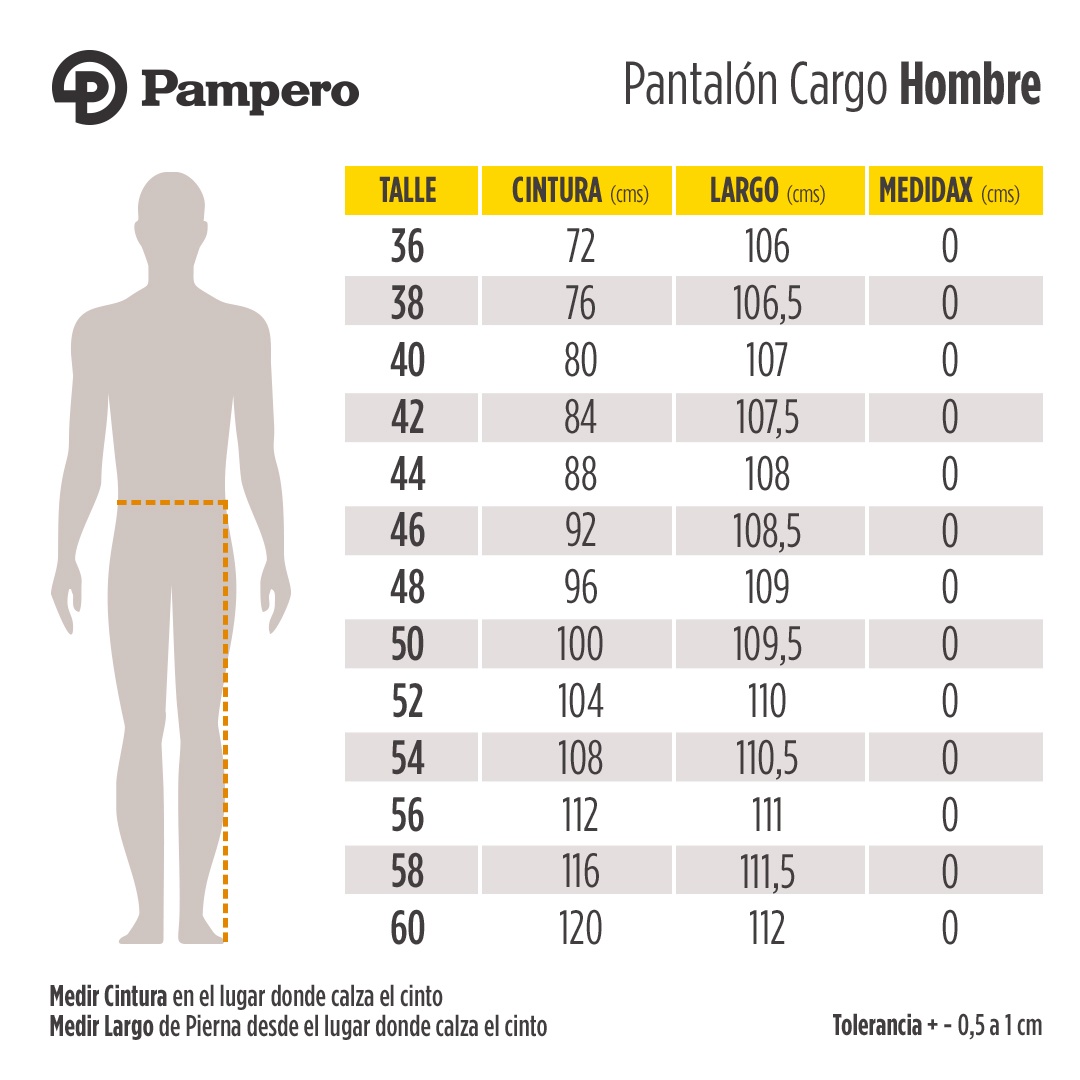 Pantalón Cargo Pampero Fit 6 bolsillos - Macchi Textil